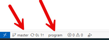 Korrekt Git branch och mapp visas i Cursor IDE