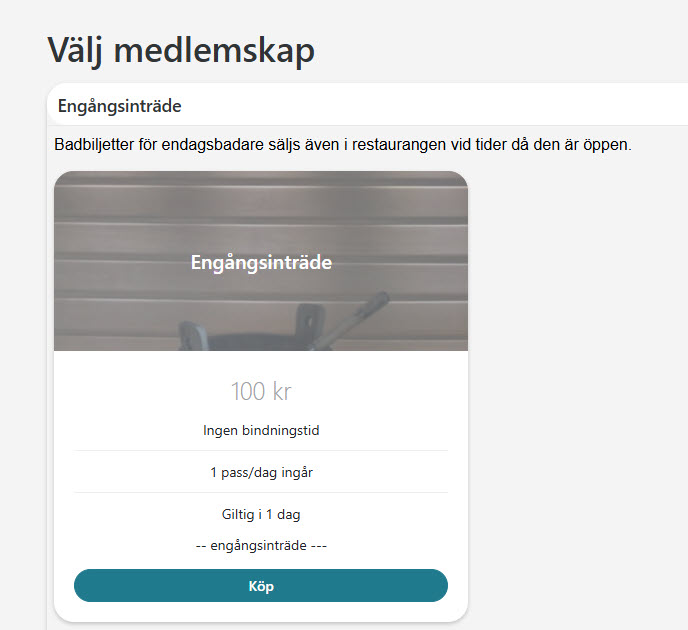 Screenshot from the Wondr app showing Single Entry, 100 kr, with a Buy button